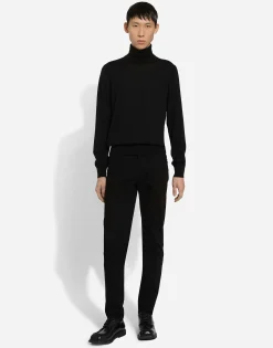 Washed black slim-fit stretch jeans