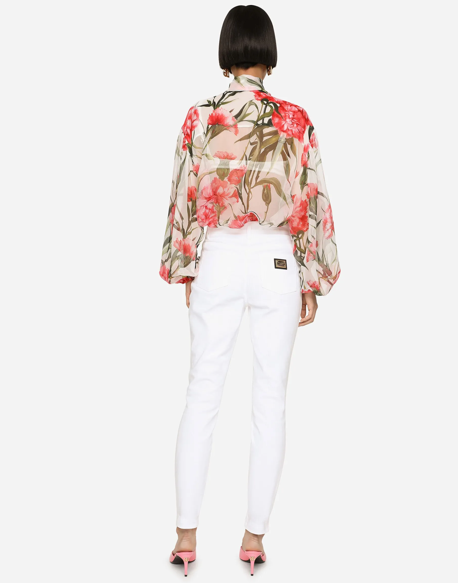 White denim Audrey jeans