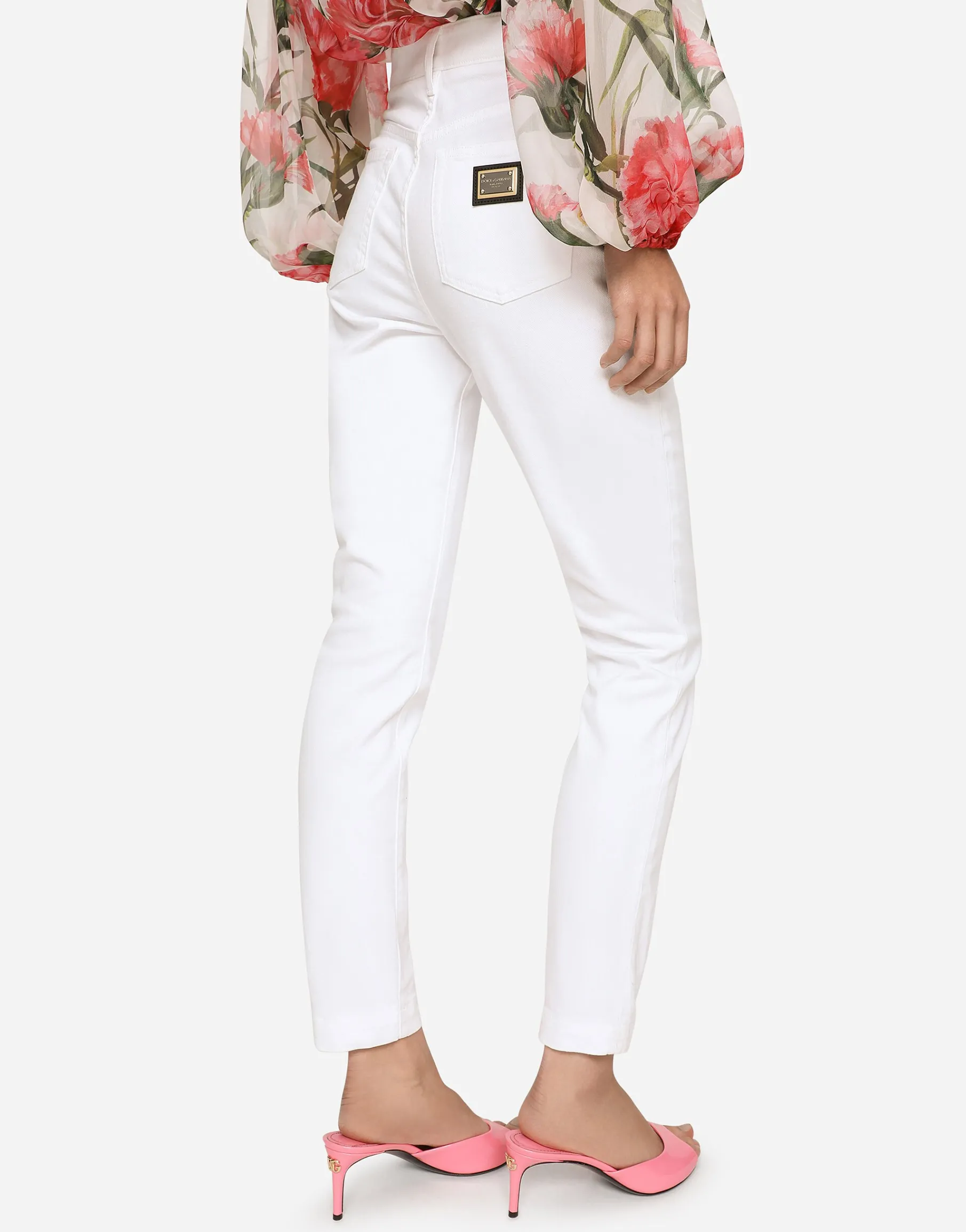 White denim Audrey jeans