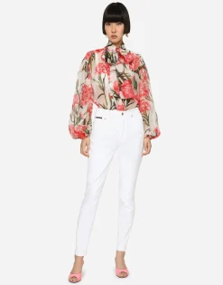 White denim Audrey jeans