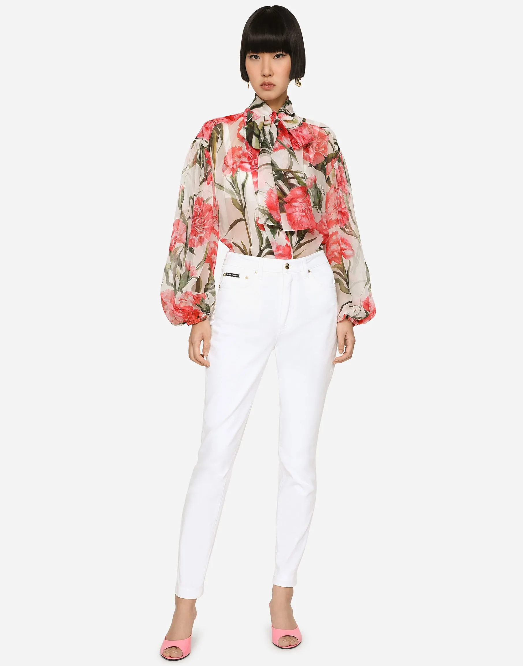 White denim Audrey jeans