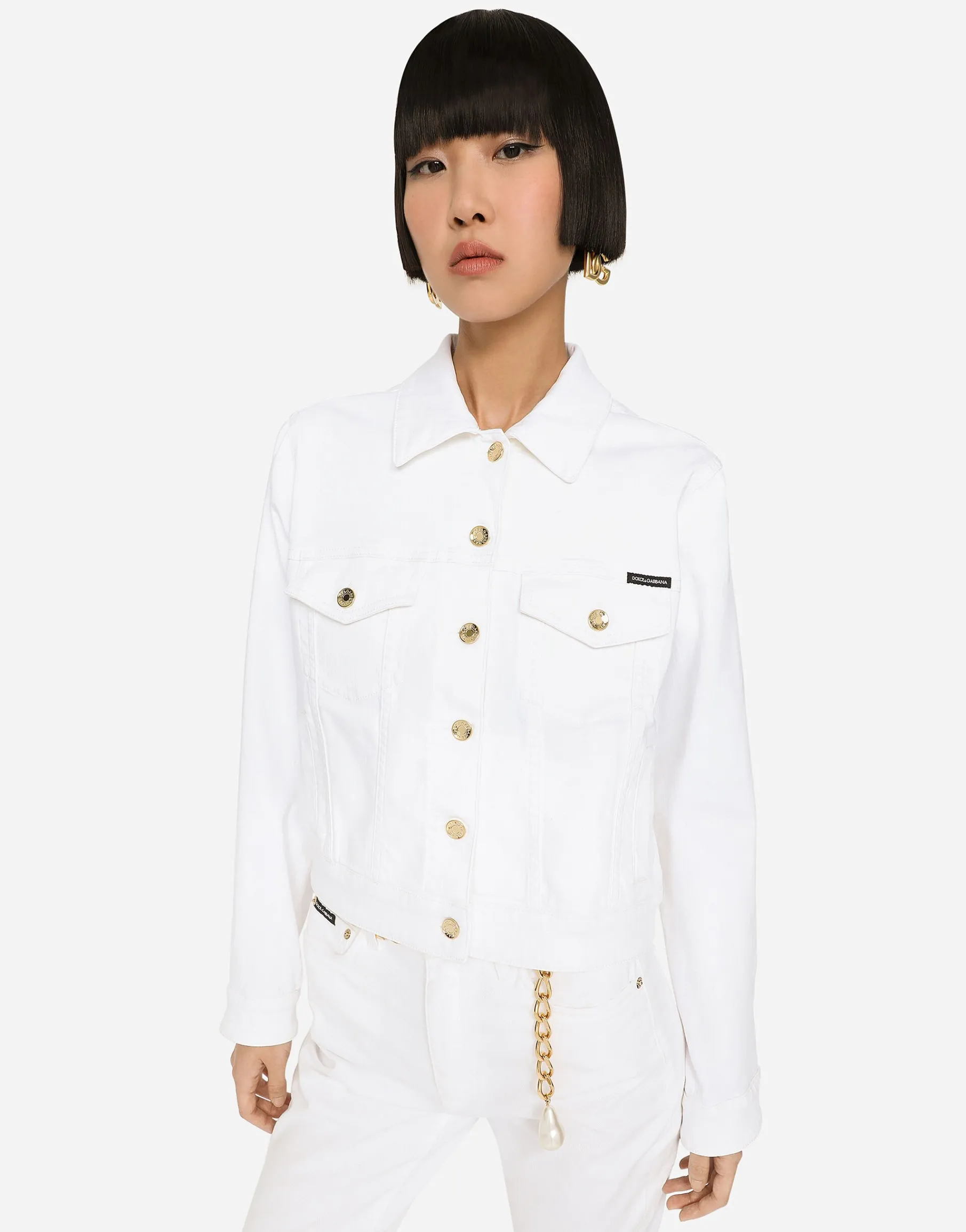 White denim jacket