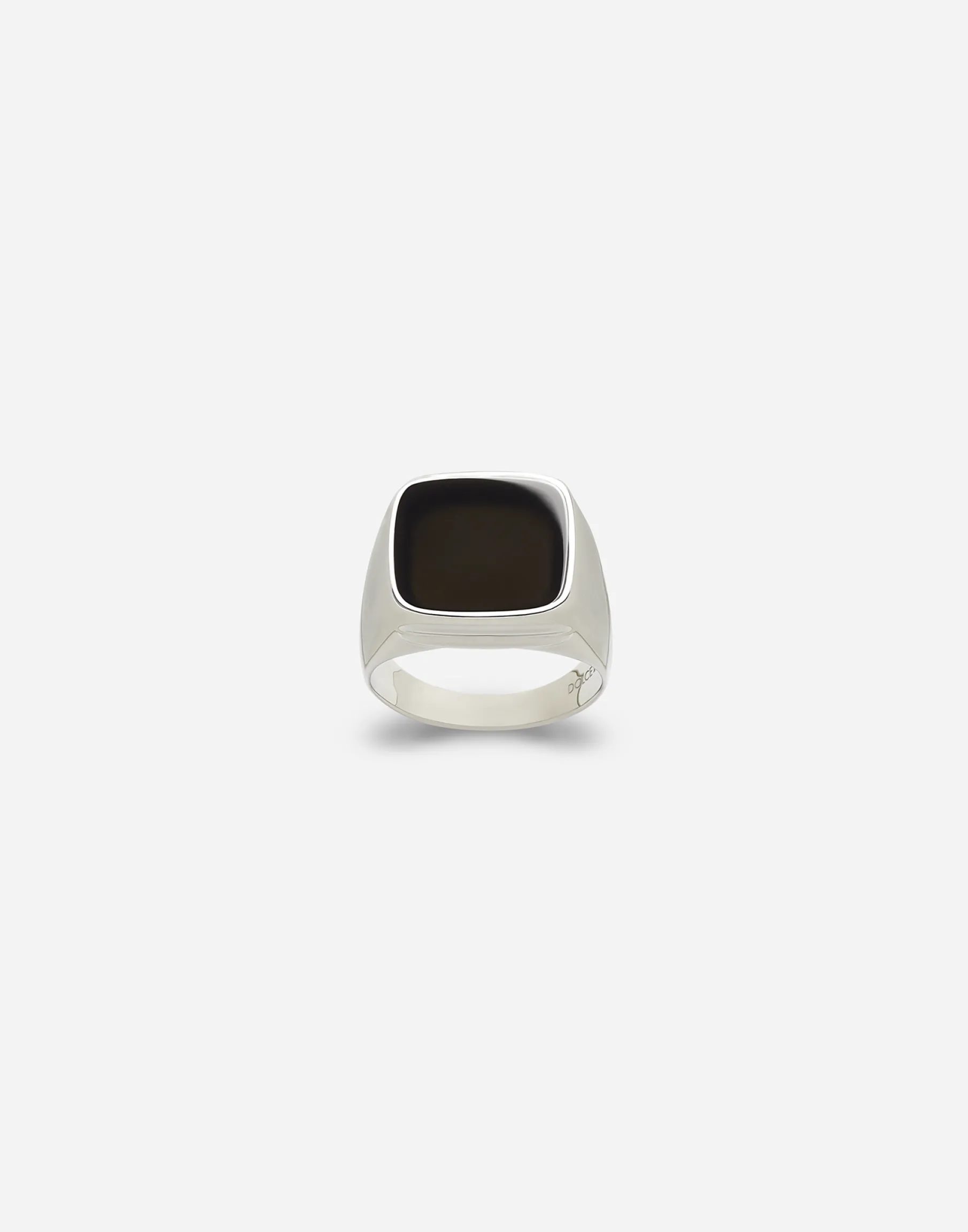 White gold signet ring