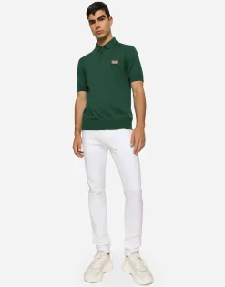 White skinny stretch jeans