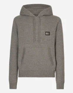 Wool and cashmere hooded sweater
