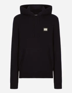 Wool and cashmere hooded sweater