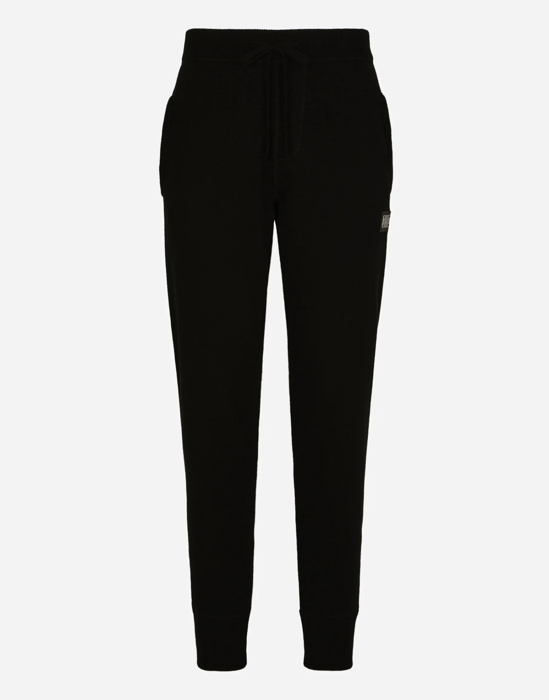 Wool and cashmere knit jogging pants