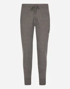 Wool and cashmere knit jogging pants