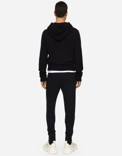 Wool and cashmere knit jogging pants