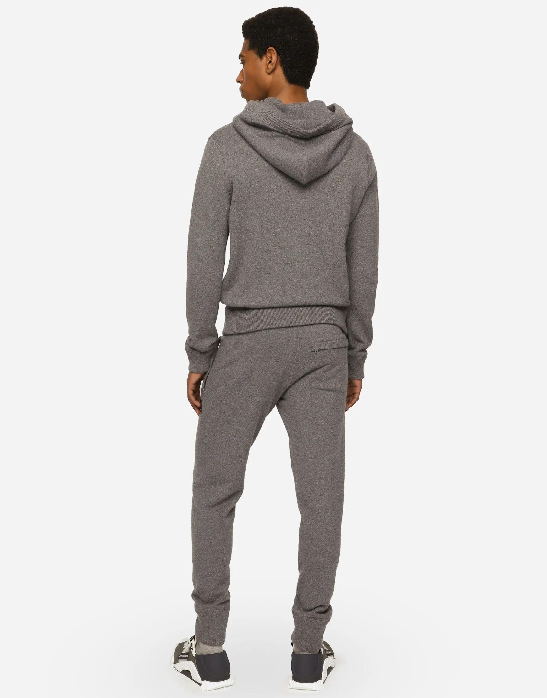 Wool and cashmere knit jogging pants