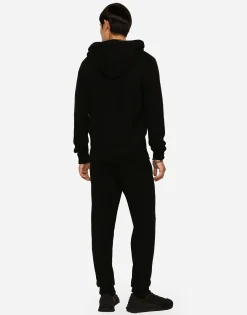 Wool and cashmere knit jogging pants
