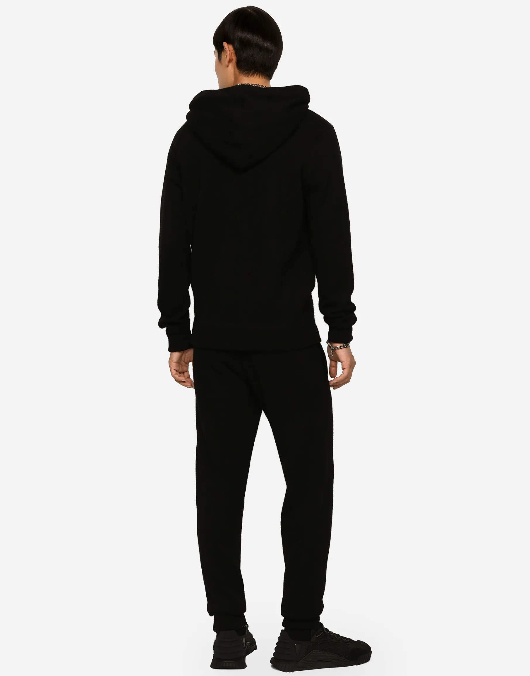 Wool and cashmere knit jogging pants