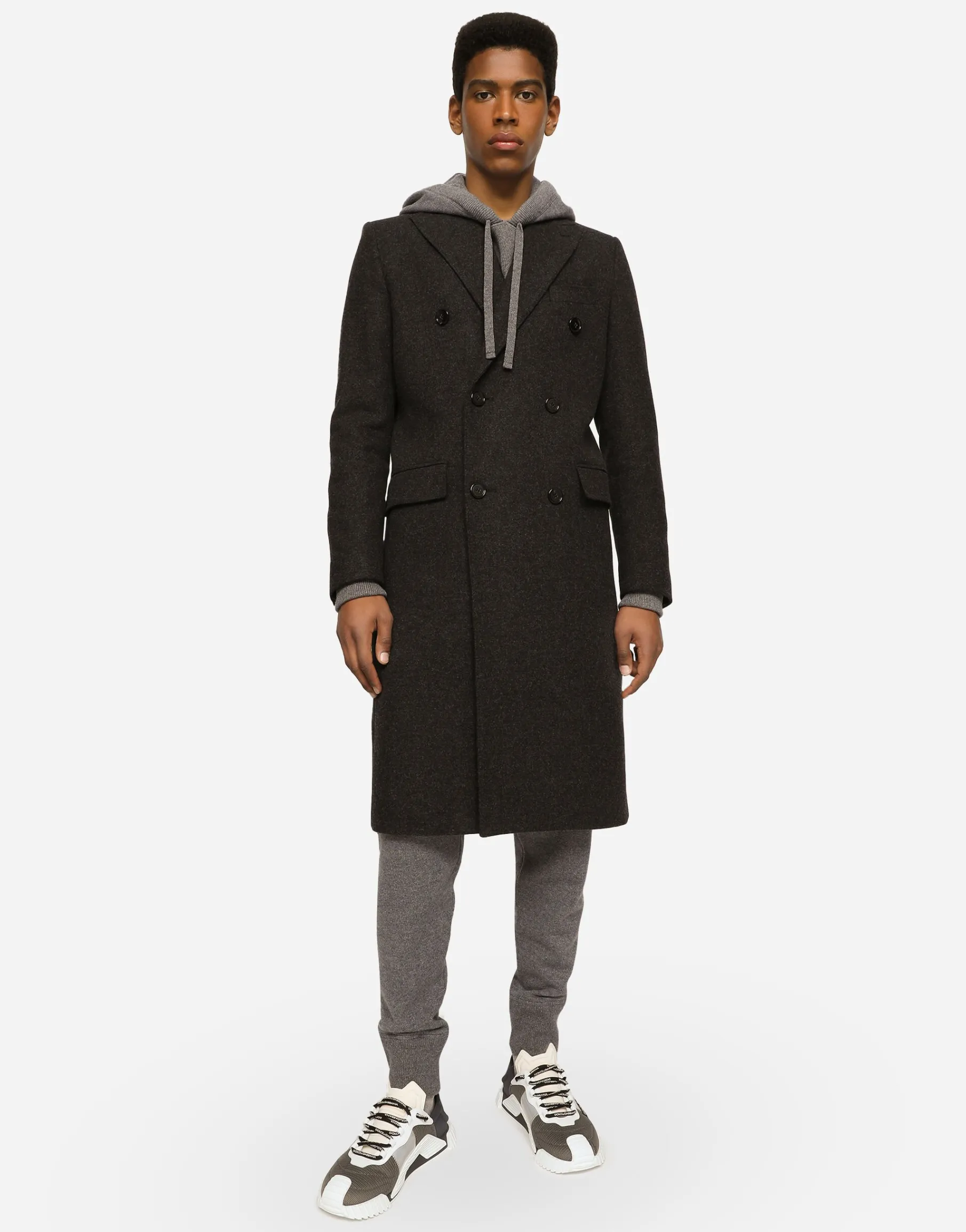 Wool and cashmere knit jogging pants