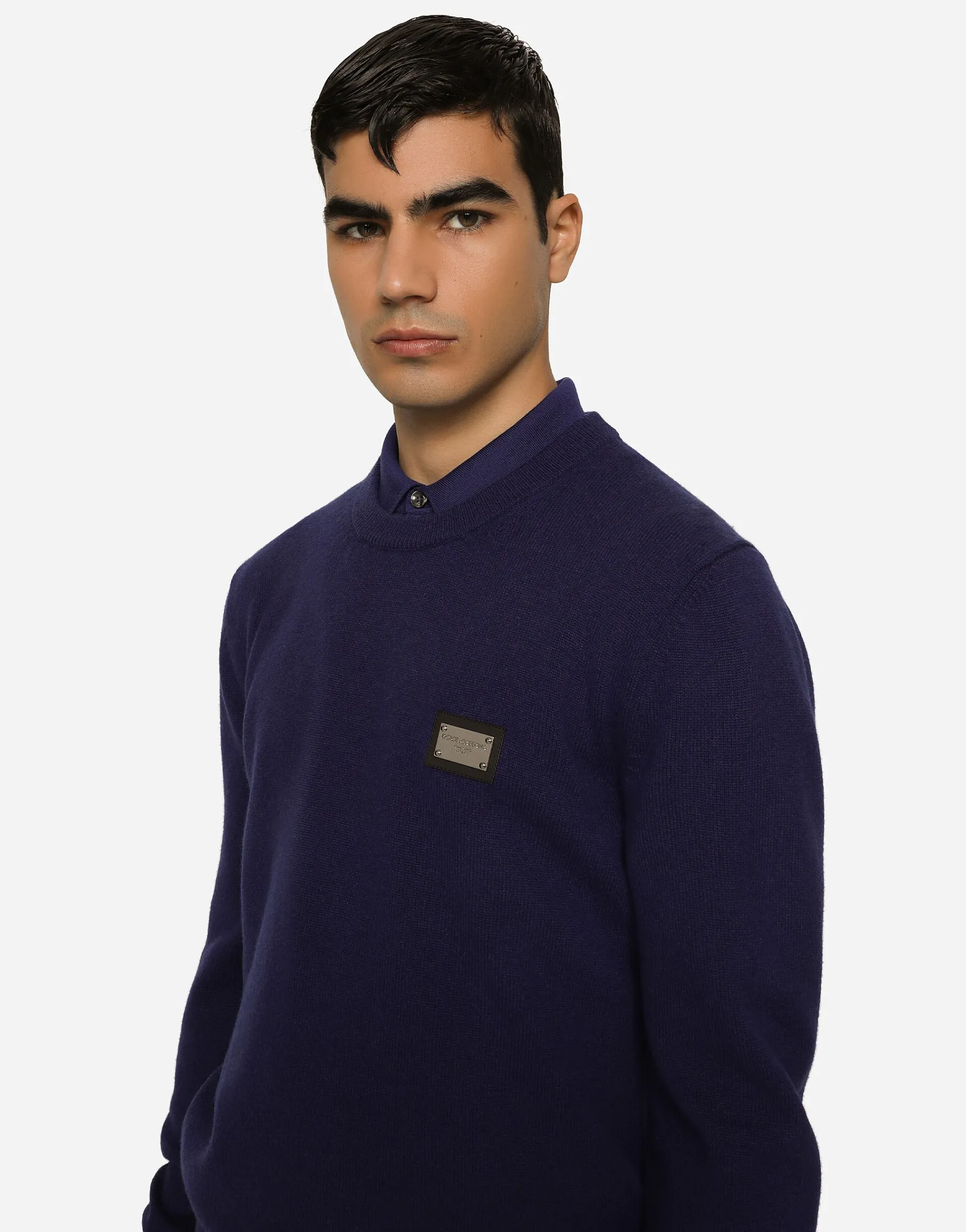 Wool and cashmere round-neck sweater