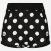 Wool and silk high-waisted panties with polka-dot inlay