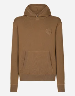 Wool and silk hoodie with DG patch