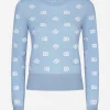 Wool and silk jacquard sweater with tonal DG logo