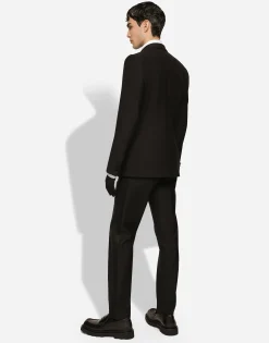 Wool and silk Martini-fit tuxedo suit