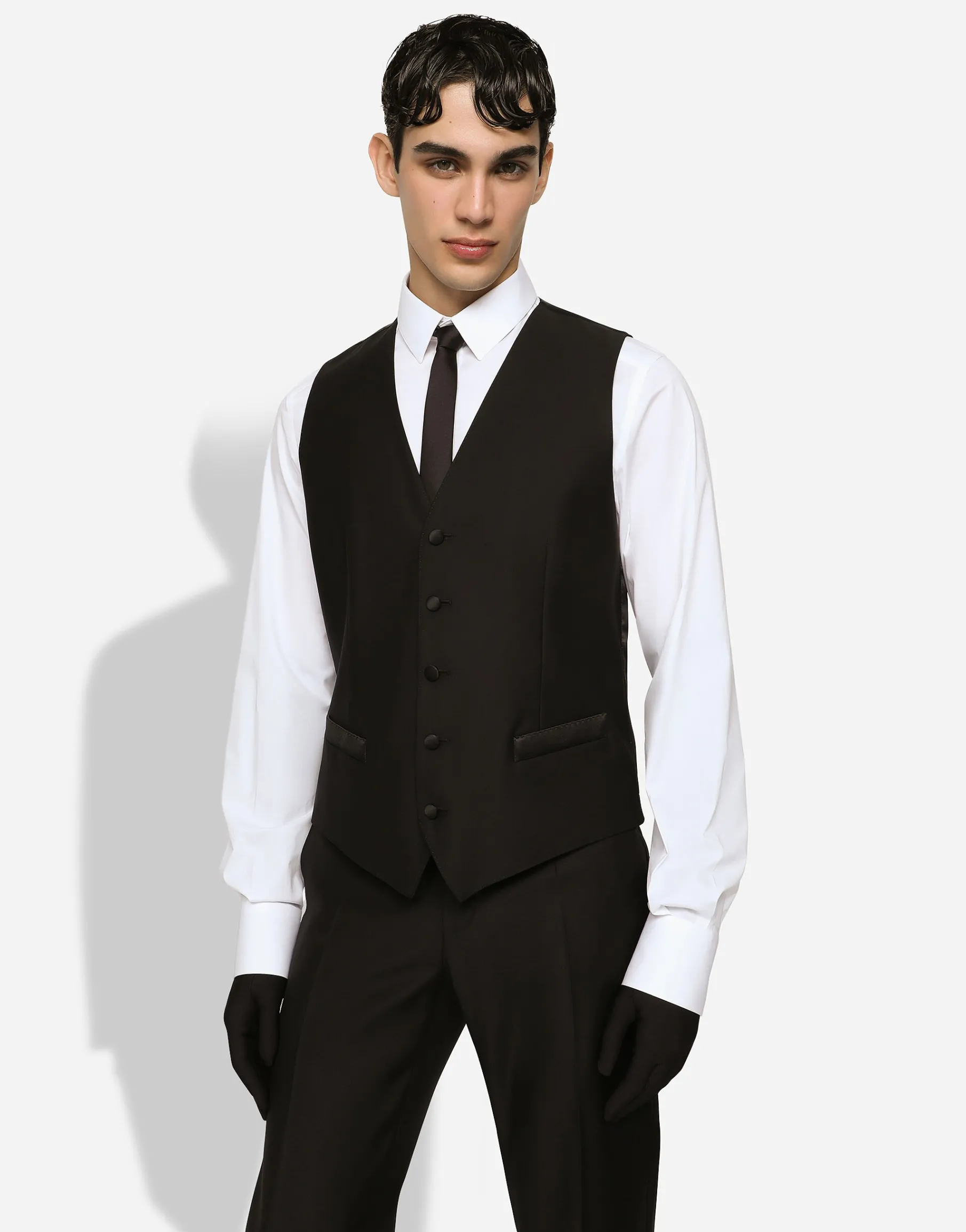 Wool and silk Martini-fit tuxedo suit