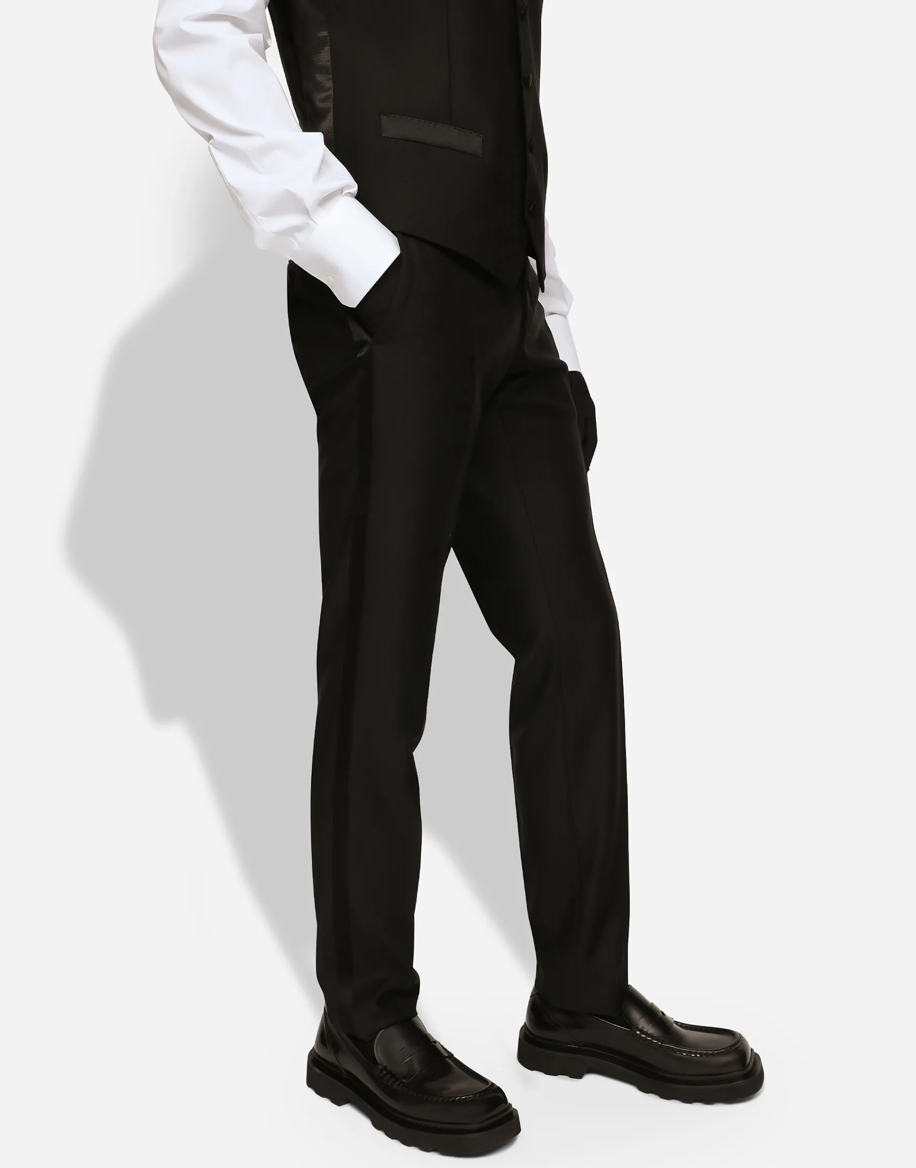 Wool and silk Martini-fit tuxedo suit