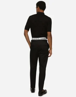 Wool and silk pants