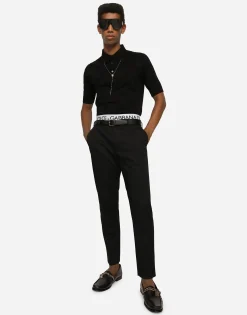 Wool and silk pants