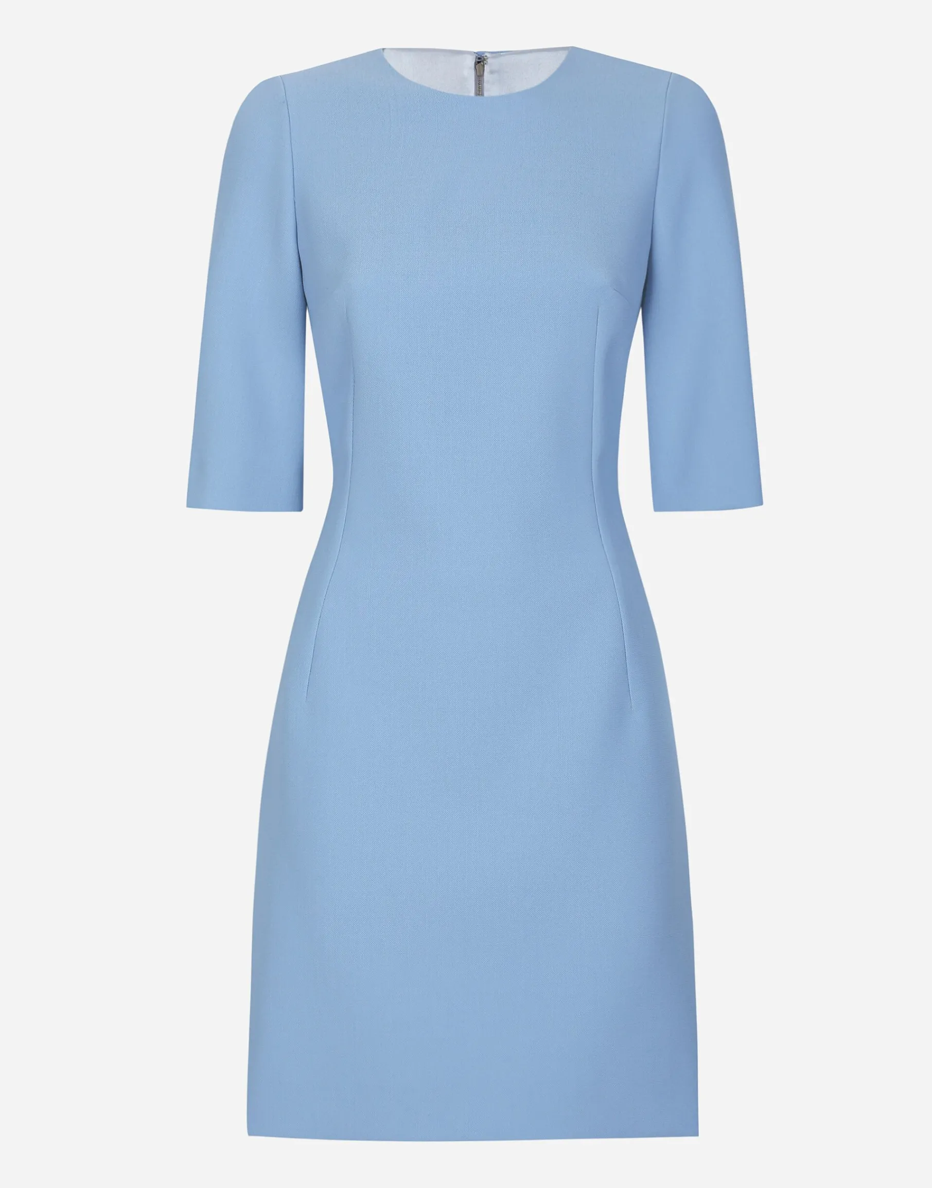 Wool crêpe midi fit-and-flare dress