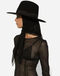 Wool felt fedora hat