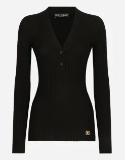 Wool flat-rib sweater