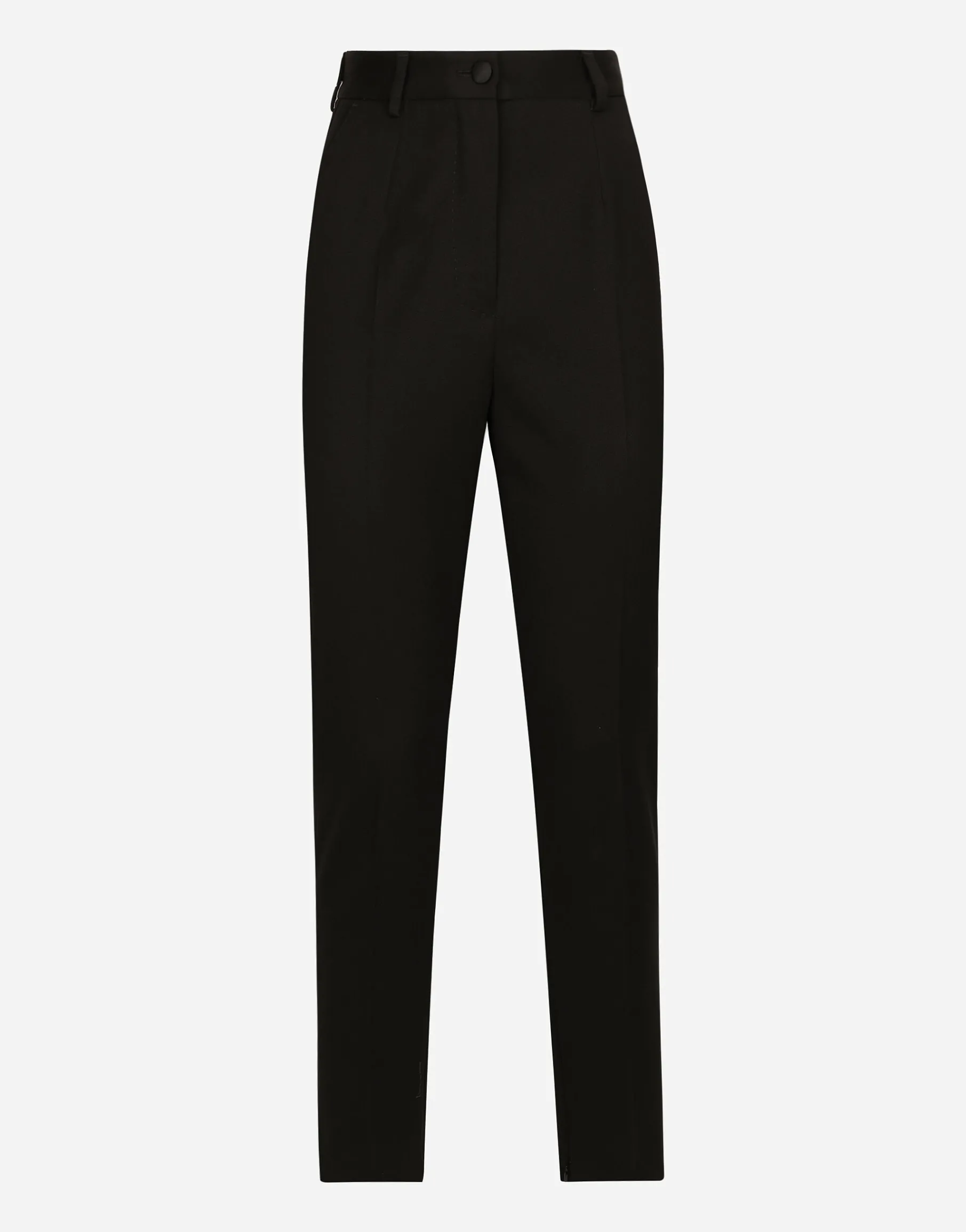 Wool gabardine cigarette pants