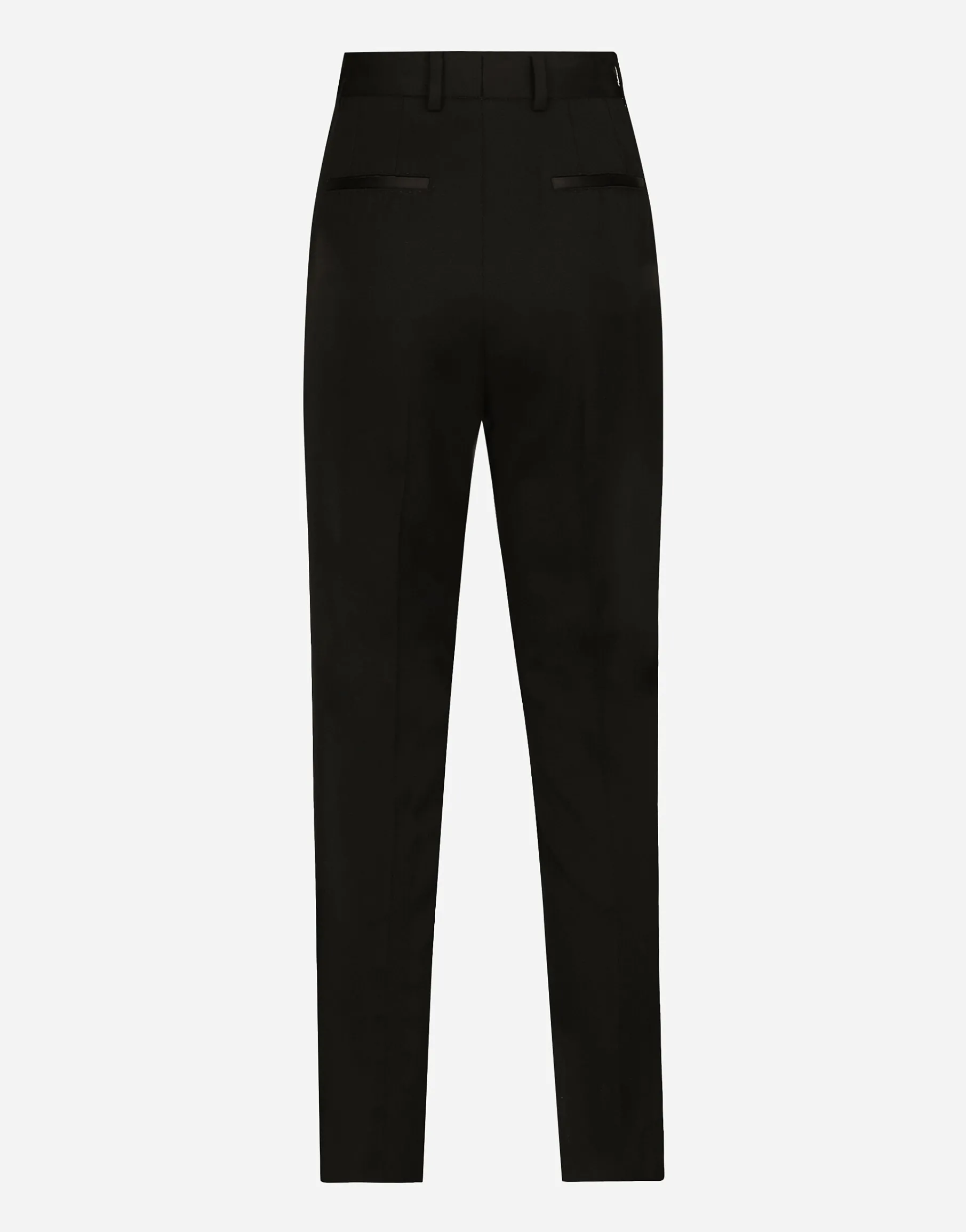 Wool gabardine cigarette pants