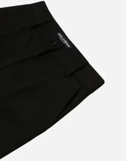 Wool gabardine cigarette pants