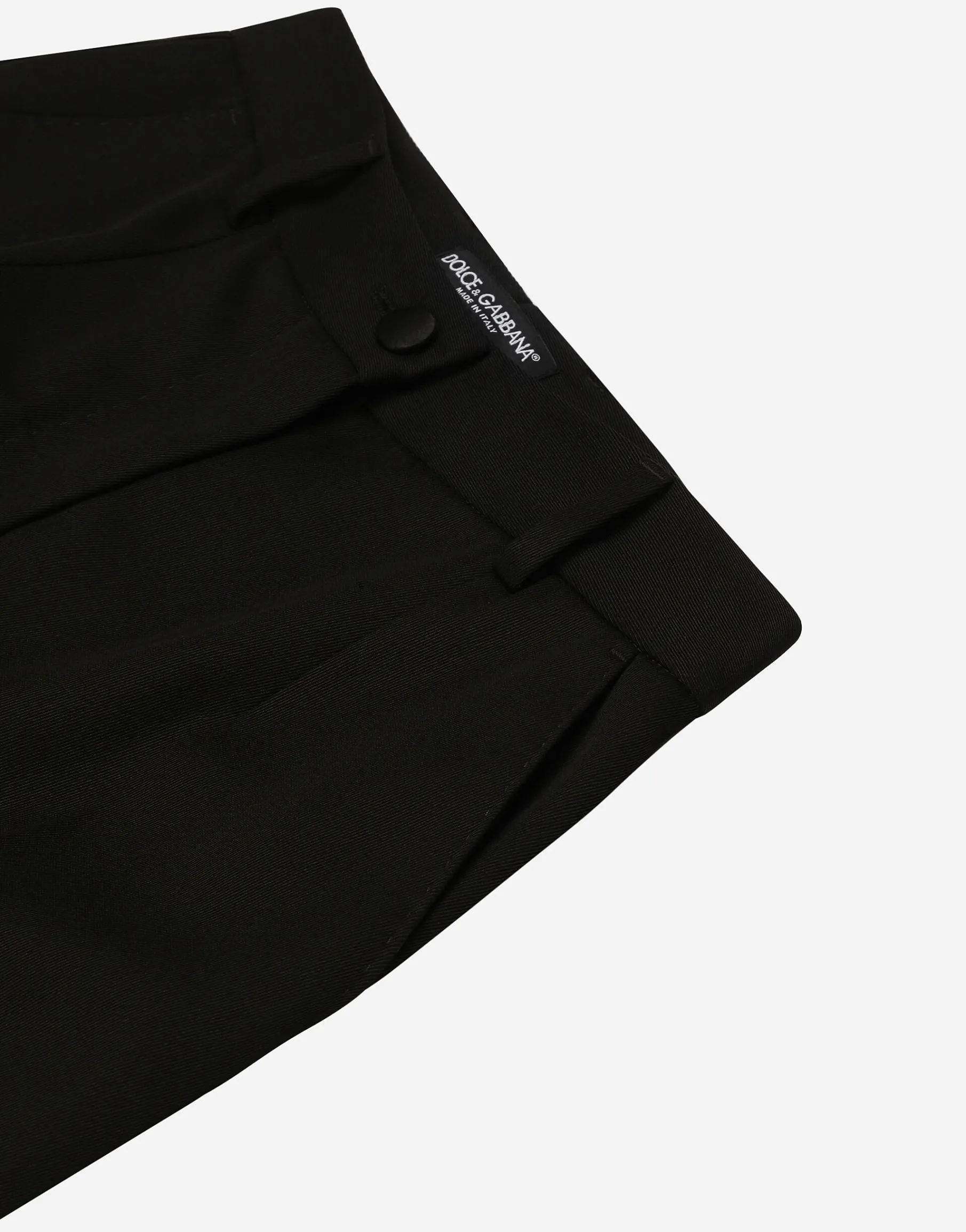 Wool gabardine cigarette pants