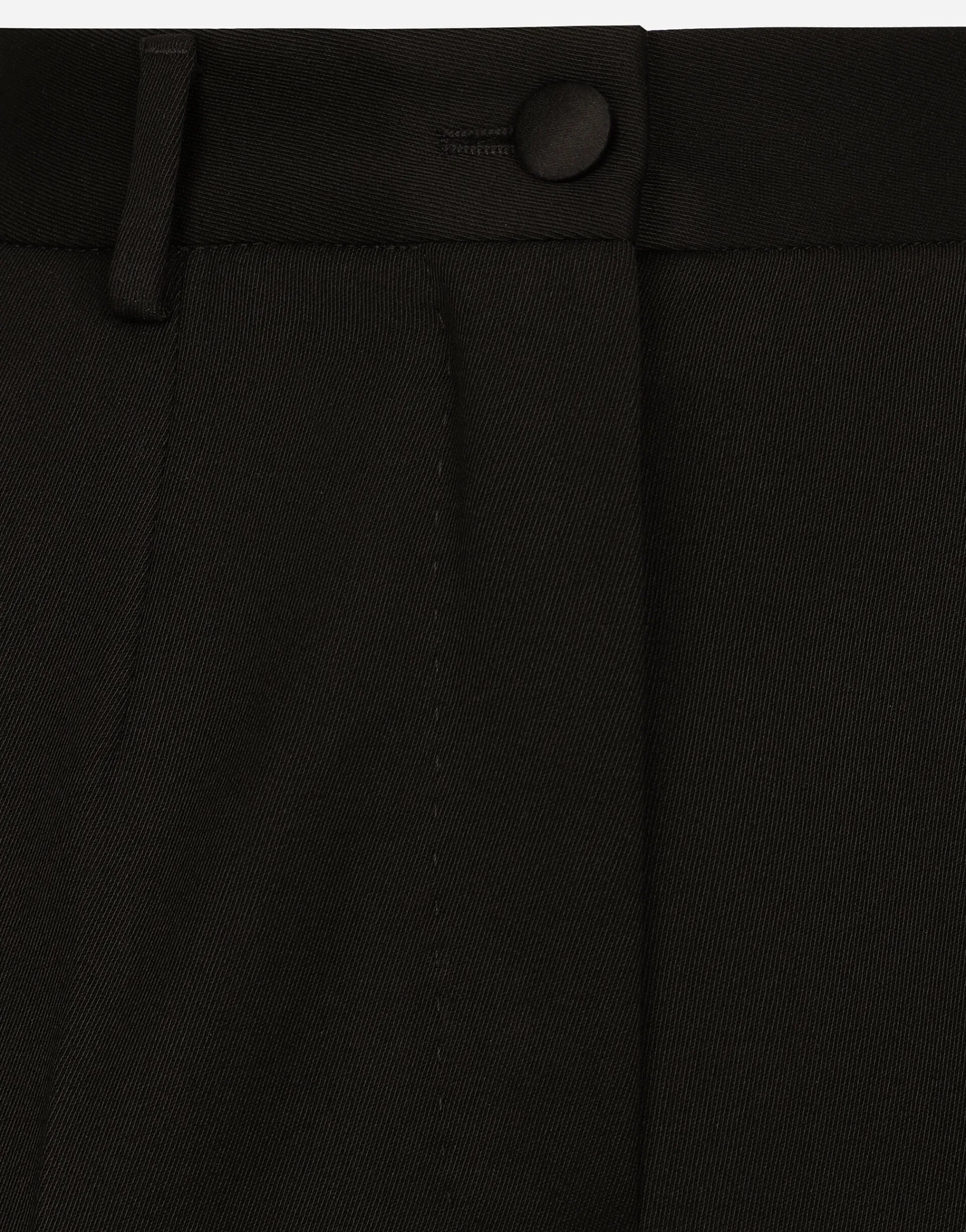 Wool gabardine cigarette pants