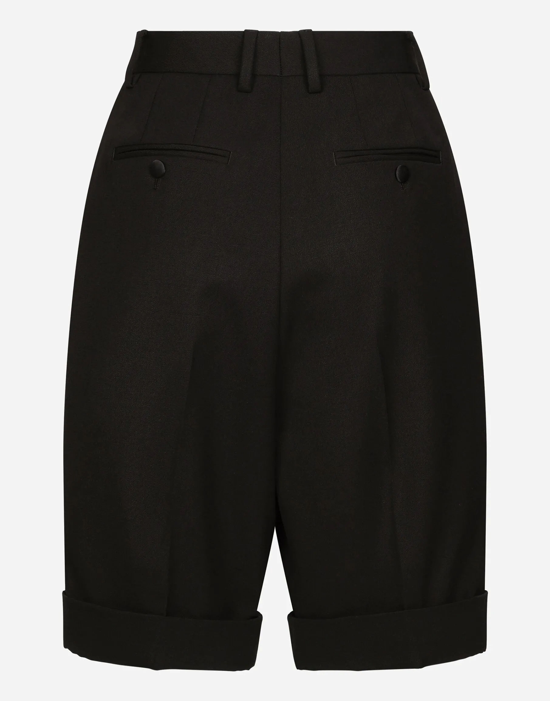 Wool gabardine shorts