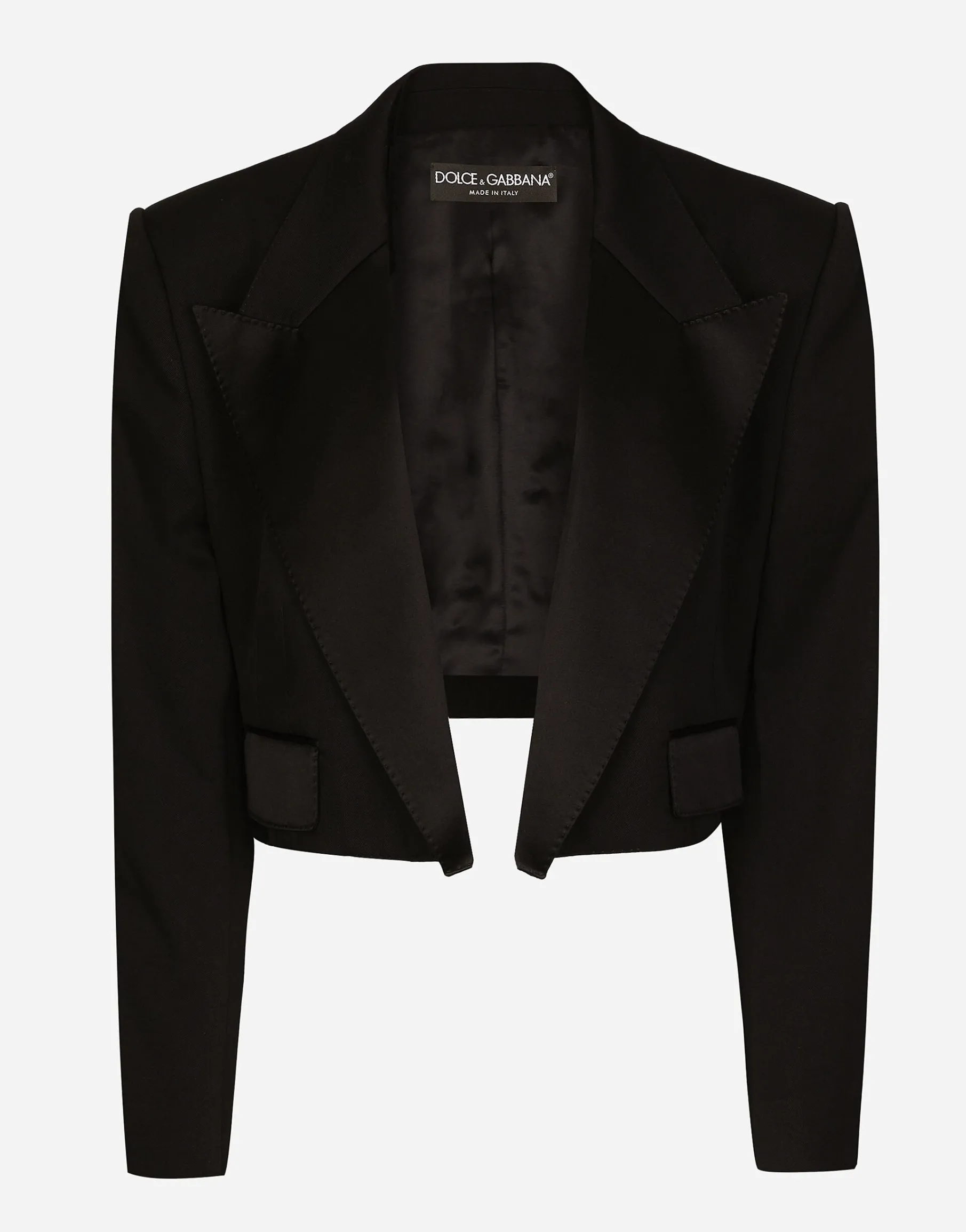 Wool gabardine Spencer tuxedo jacket
