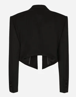 Wool gabardine Spencer tuxedo jacket