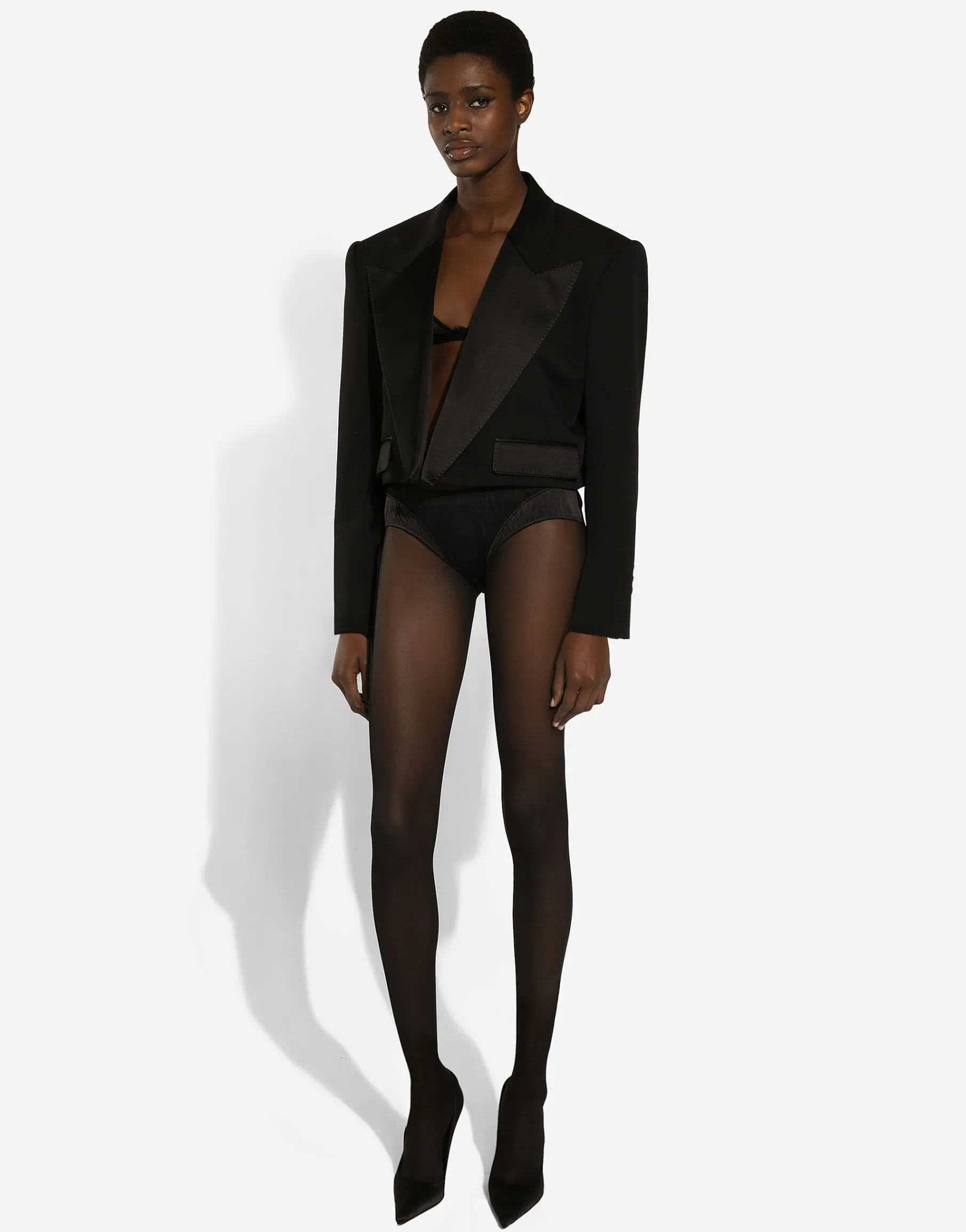 Wool gabardine Spencer tuxedo jacket