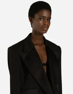 Wool gabardine Spencer tuxedo jacket