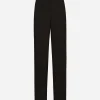 Wool gabardine tuxedo pants