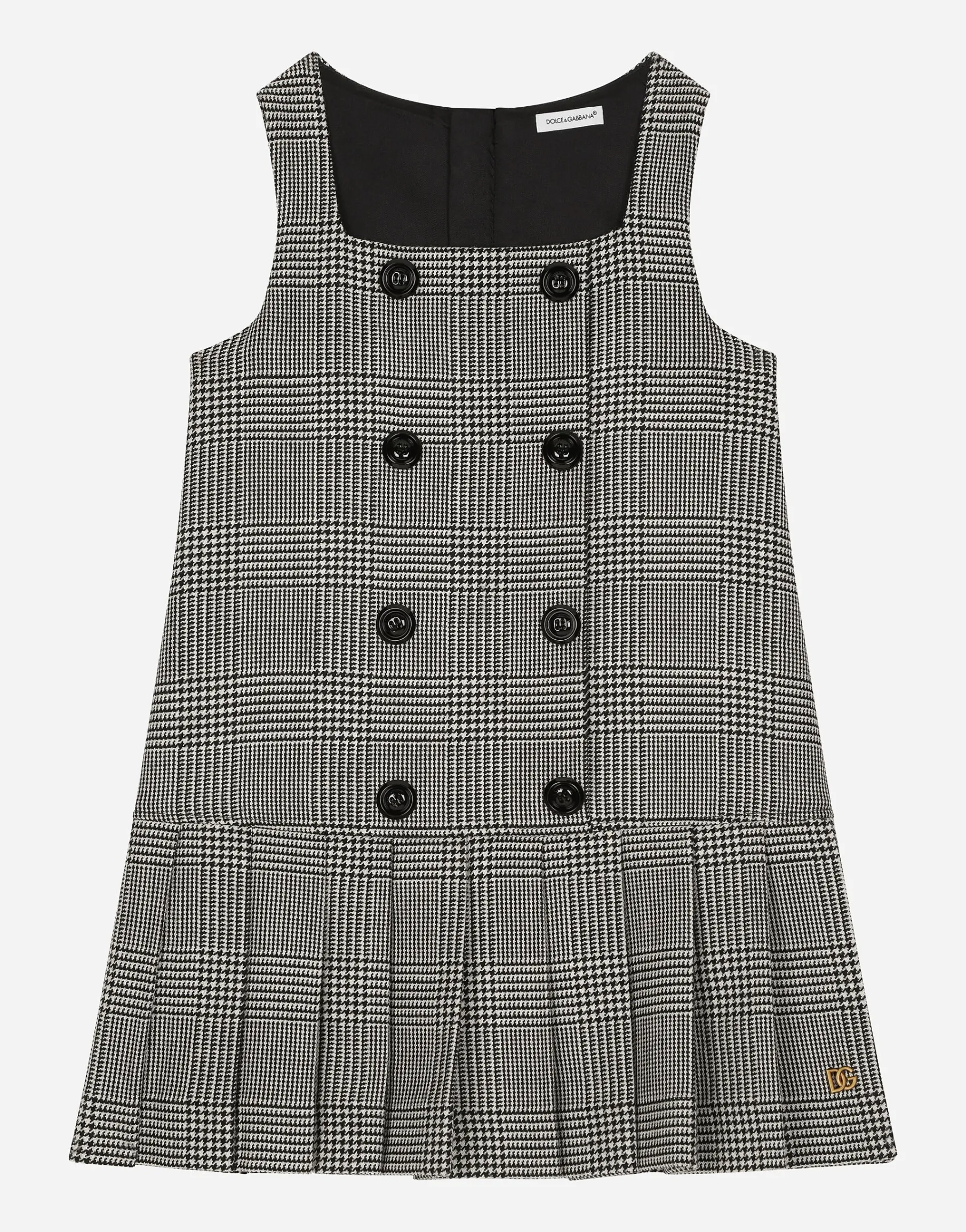Wool glen plaid dress