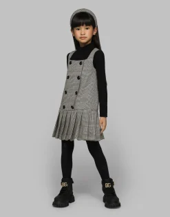 Wool glen plaid dress