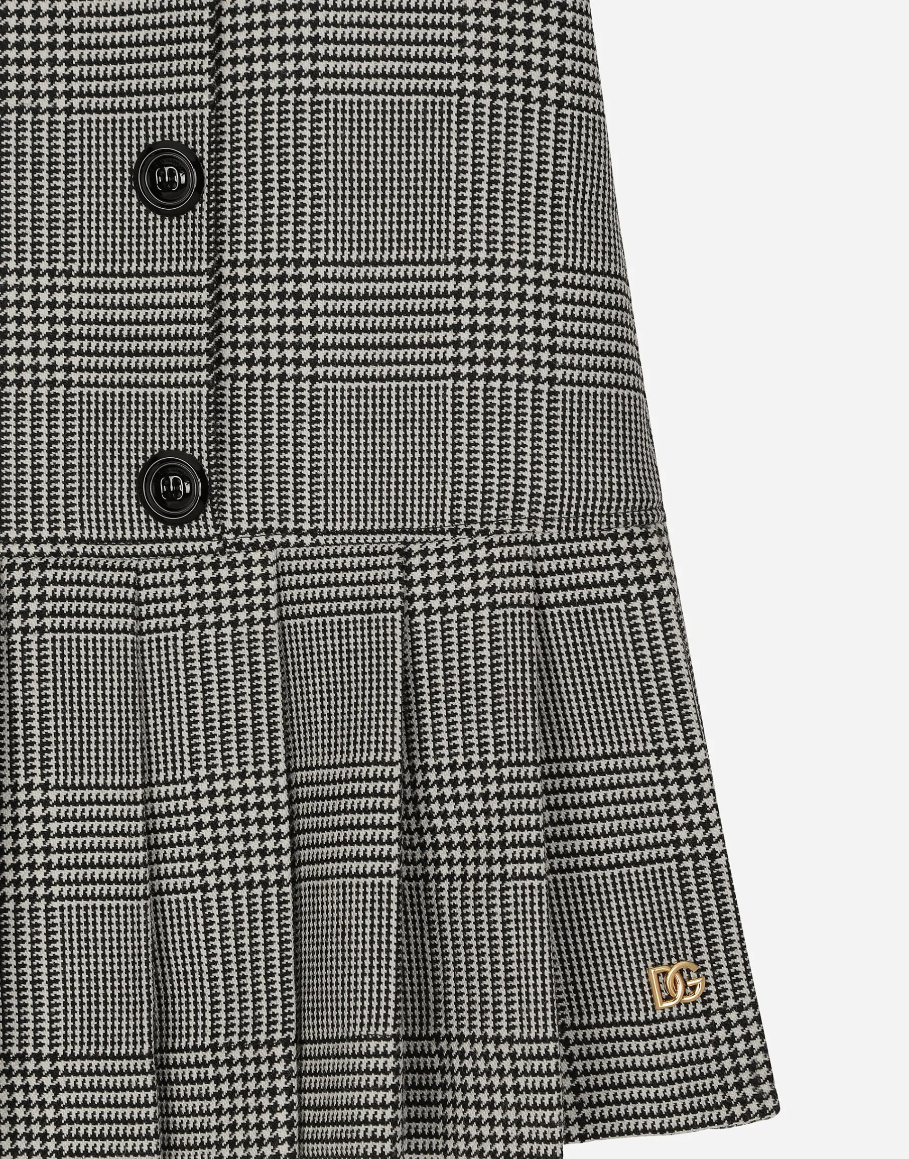 Wool glen plaid dress