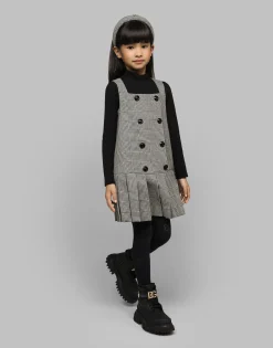 Wool glen plaid dress