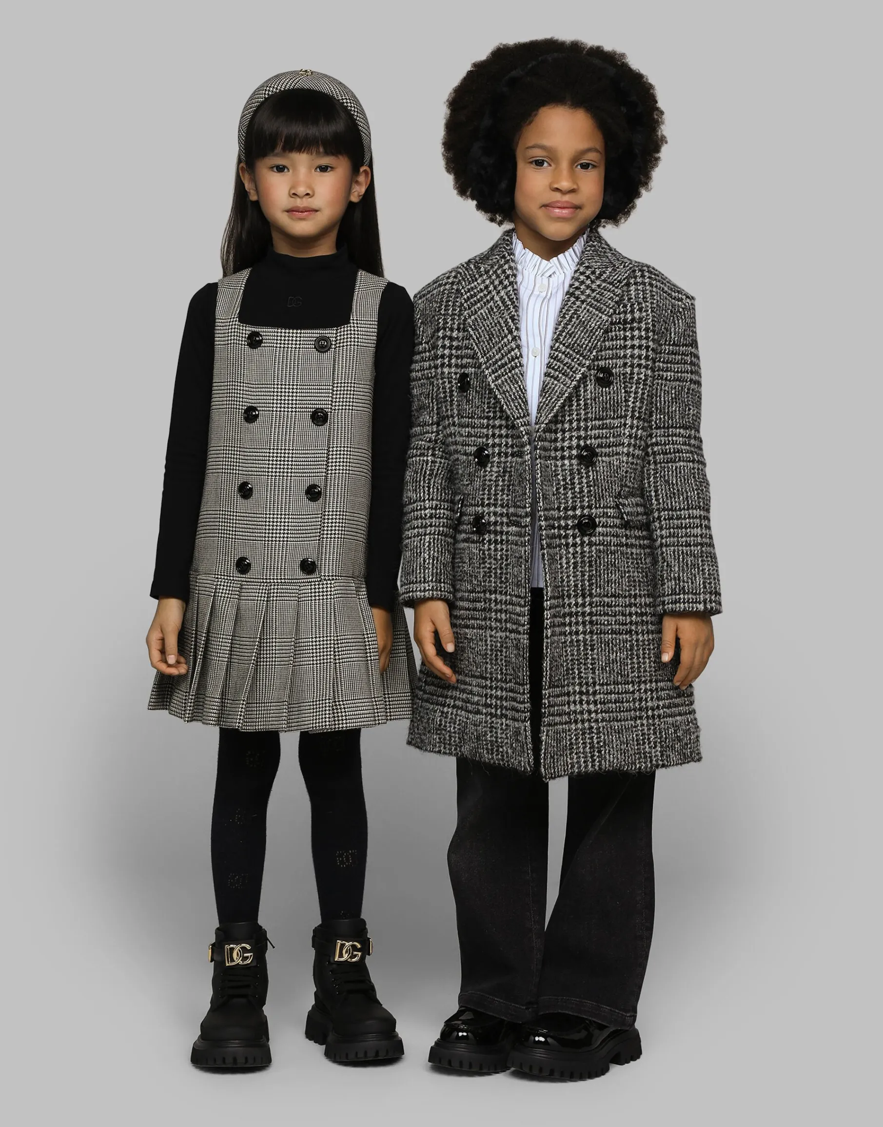 Wool glen plaid dress