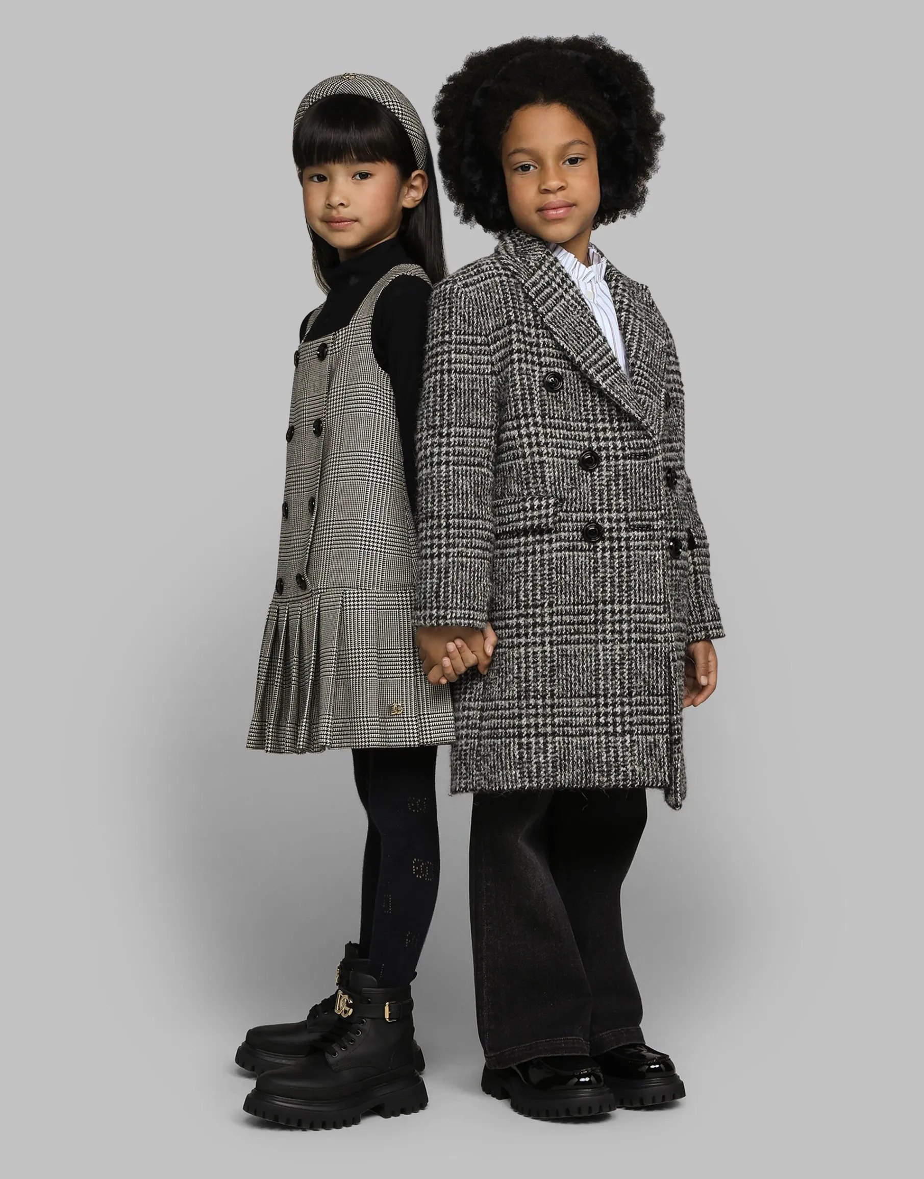 Wool glen plaid dress