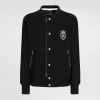 Wool jacket with patch