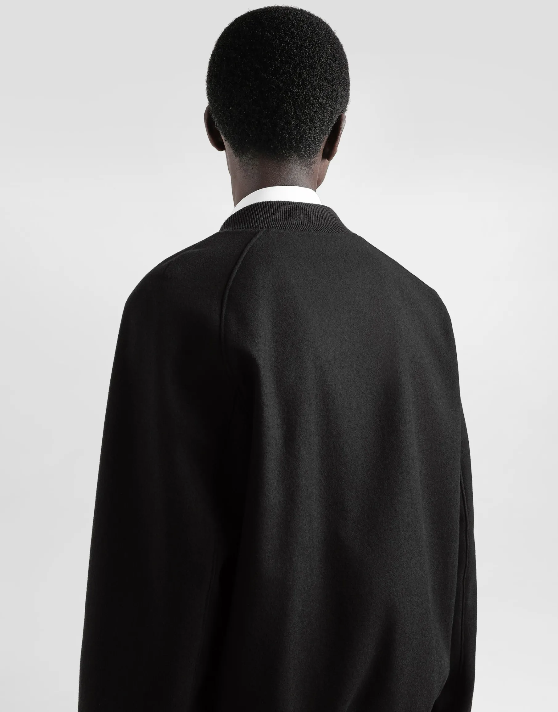 Wool jacket with patch