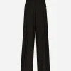 Wool jacquard pants with all-over DG logo