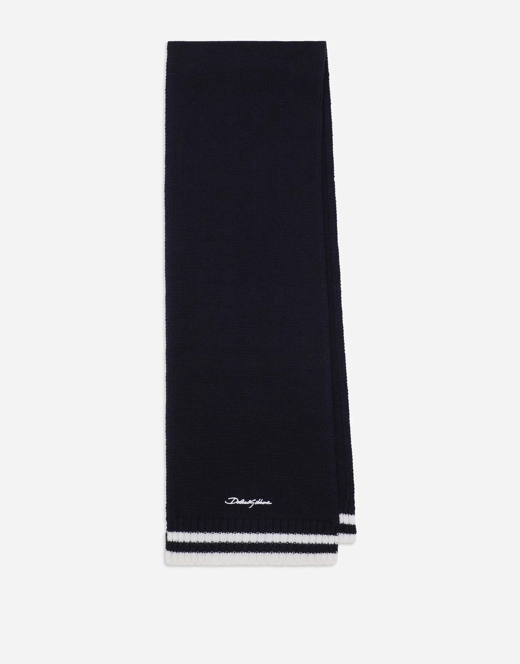 Wool jacquard scarf with Dolce&Gabbana logo